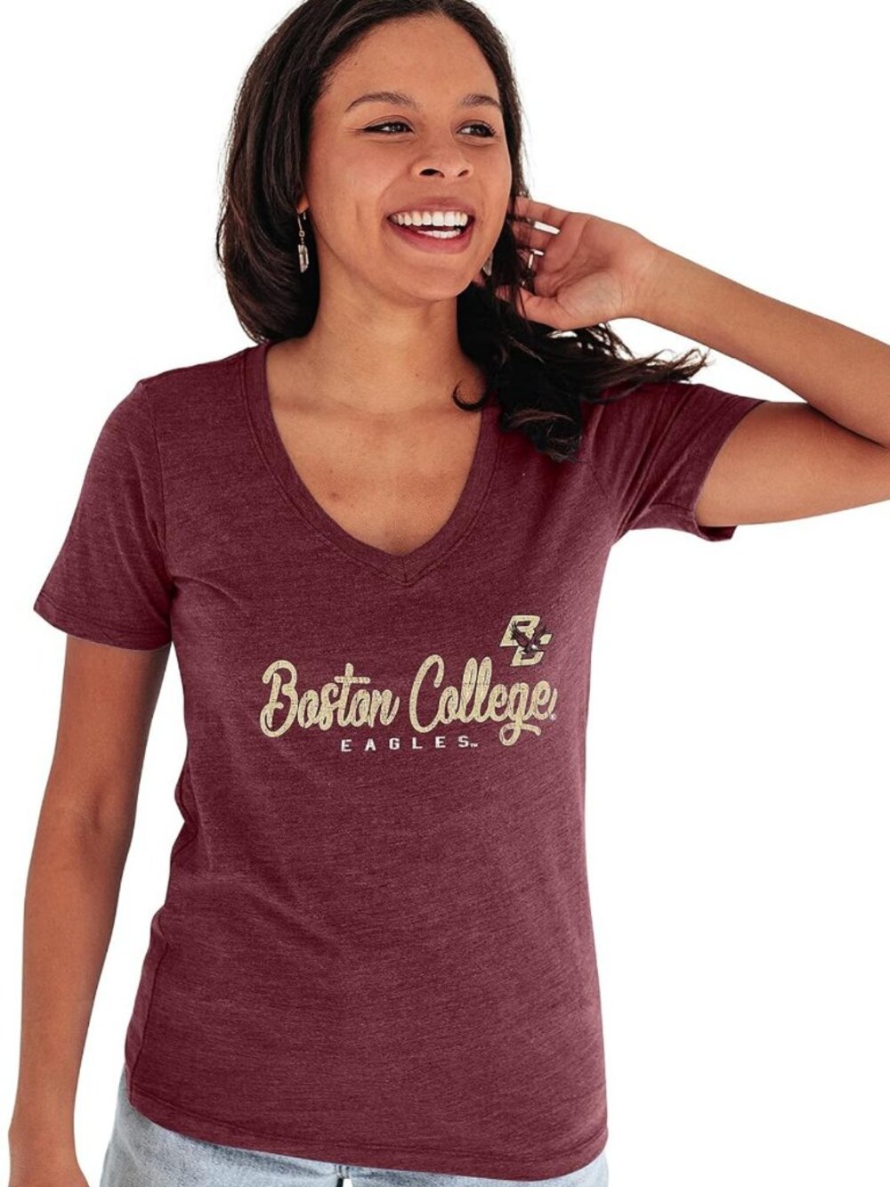 Women's Premium V-Neck Tri-Blend T-Shirt - Soft, Comfortable, NCAA Style